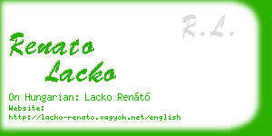 renato lacko business card